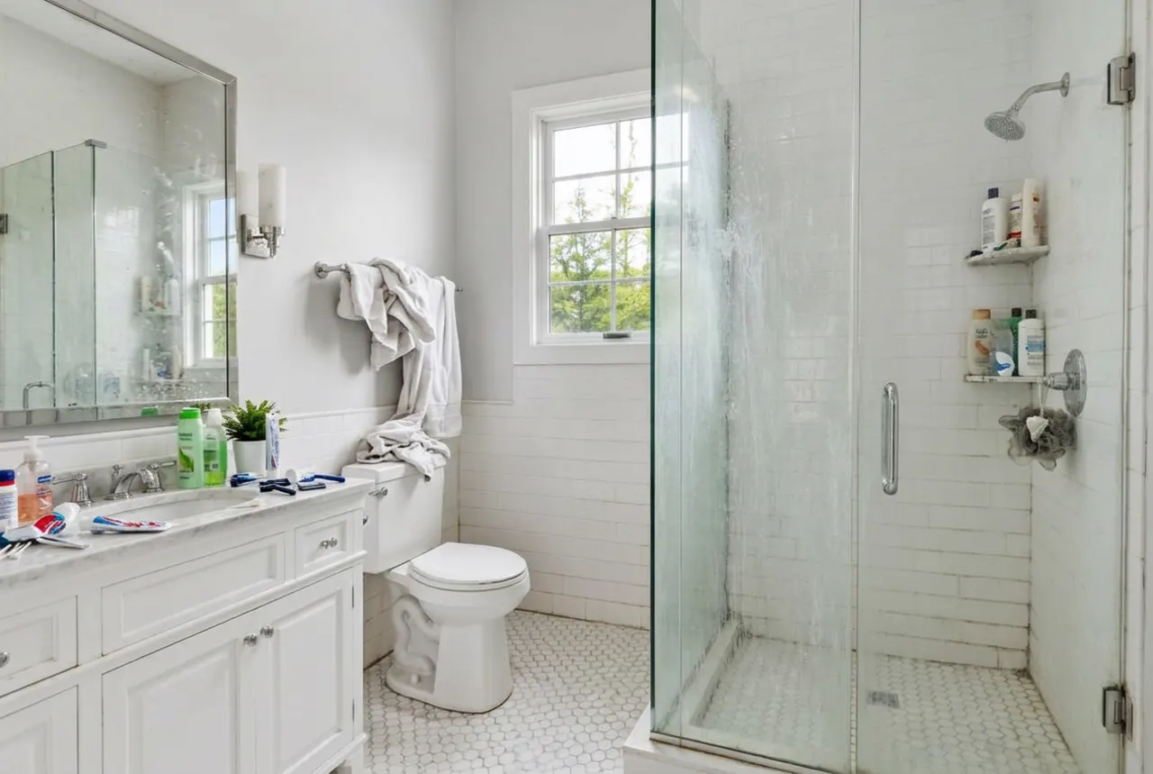 Bathroom before cleaning